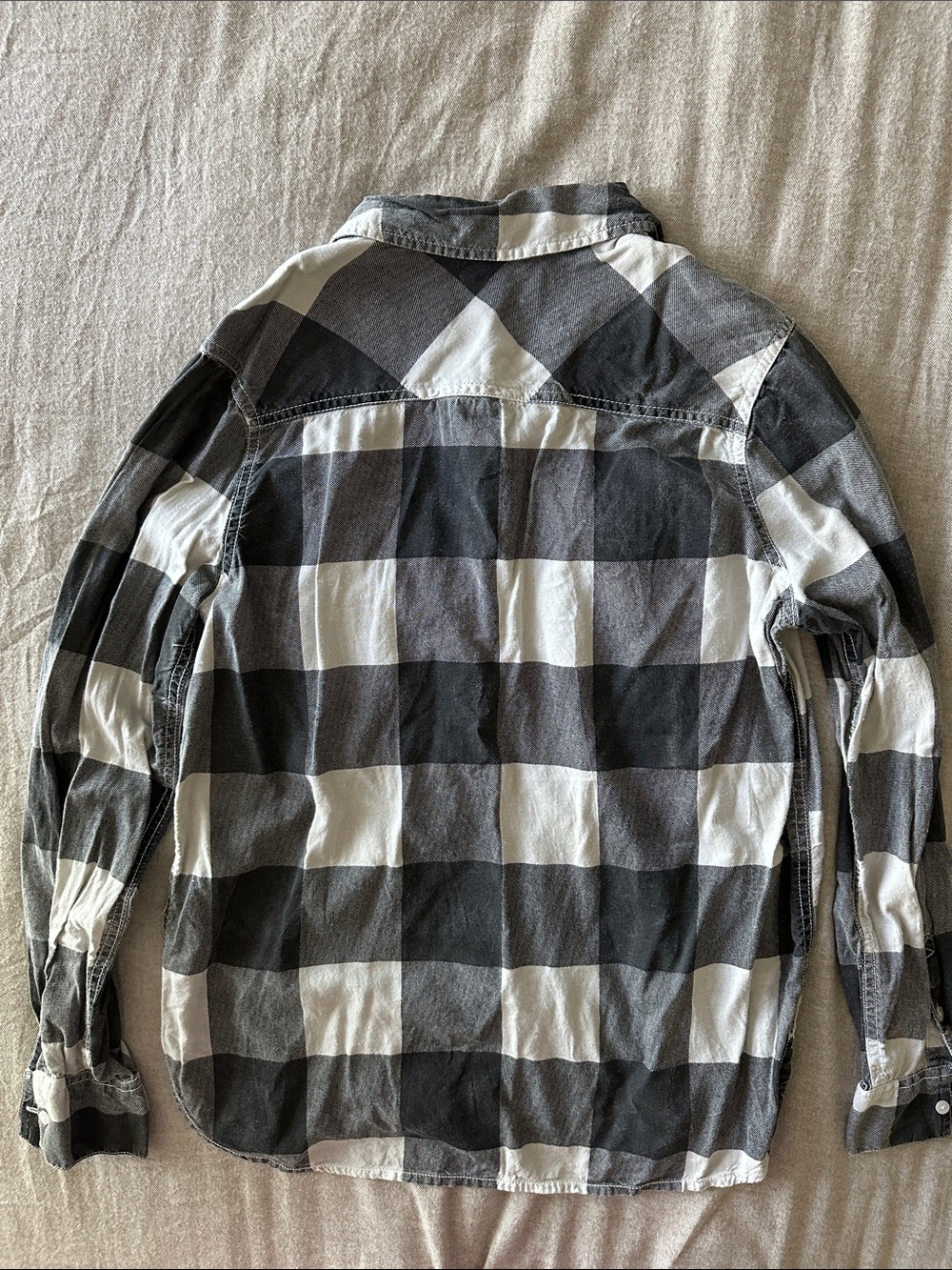 Women’s Black & White Plaid Button-Front Shirt - Picture 4 of 4